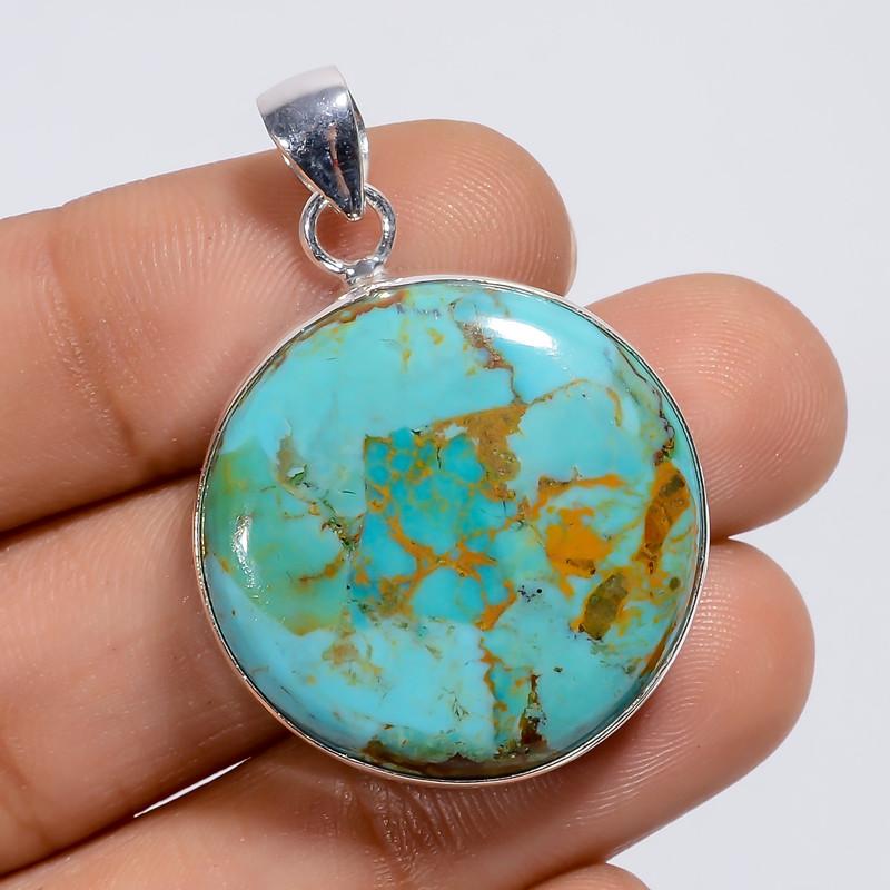 Excellent Top Grade Qualite 100% Natural Turquoise Round Shape Ethnic Style Handmade Jewelry 925 Steling Silver Plated Pendant 1.4 WSJ-4969 1.4
Excellent Top Grade Qualite 100% Natural Turquoise Round Shape Ethnic Style Handmade Jewelry 925 Steling Silver Plated Pendant 1.4 WSJ-4969 1.4