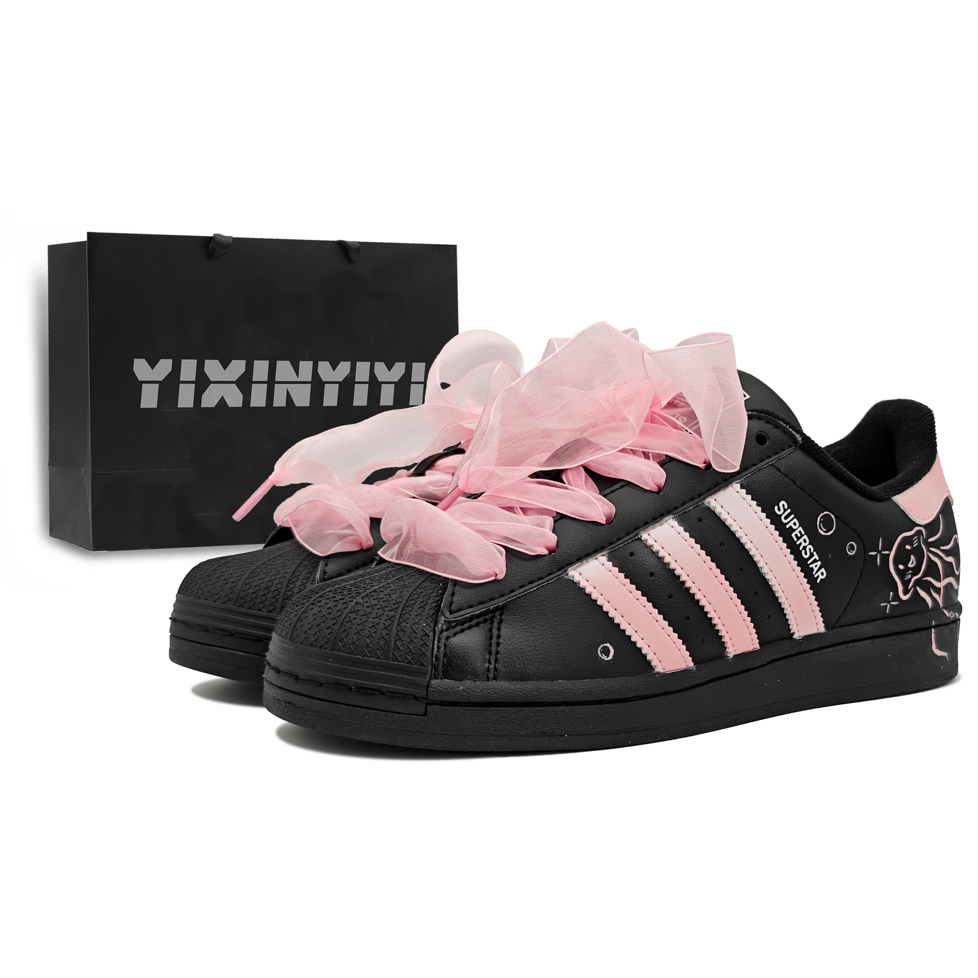 Adidas Originals Superstar Abrasion Resistant Low top Skateboard Shoes Women s Black Pink JI0079(Team1148-LD) 38
Adidas Originals Superstar Abrasion Resistant Low top Skateboard Shoes Women s Black Pink JI0079(Team1148-LD) 38