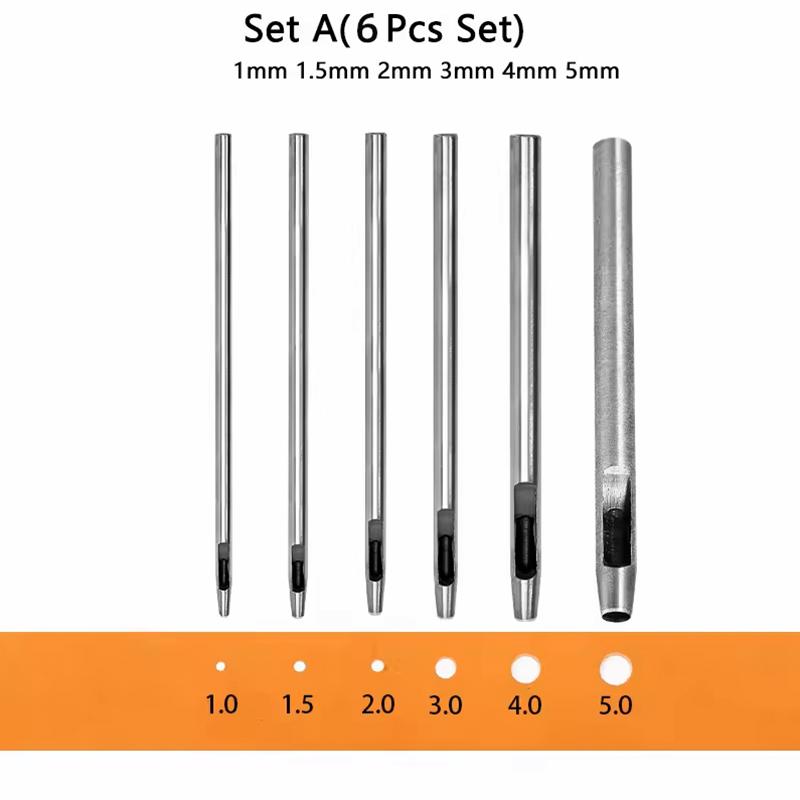 6 шт. Набор пуансонов для пробивки круглых отверстий смешанного размера для прокладок, резины, кожи, ремесел, ремней, сумок, одежды из высокотвердой стали
6 шт. Набор пуансонов для пробивки круглых отверстий смешанного размера для прокладок, резины, кожи, ремесел, ремней, сумок, одежды из высокотвердой стали