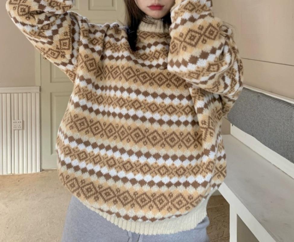 Женский свитер большого размера с круглым вырезом, синий пуловер, свитер, топ, ретро-джемпер в полоску, женский свободный внешний женский топ, свитер для женщин L золотой
Женский свитер большого размера с круглым вырезом, синий пуловер, свитер, топ, ретро-джемпер в полоску, женский свободный внешний женский топ, свитер для женщин L золотой