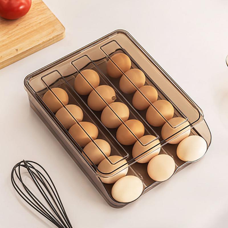 Automatic slide Eggs Storage Box Plastic Eggs Holder Basket Container Dispenser Organizer Closet For Fridge Kitchen
Automatic slide Eggs Storage Box Plastic Eggs Holder Basket Container Dispenser Organizer Closet For Fridge Kitchen
