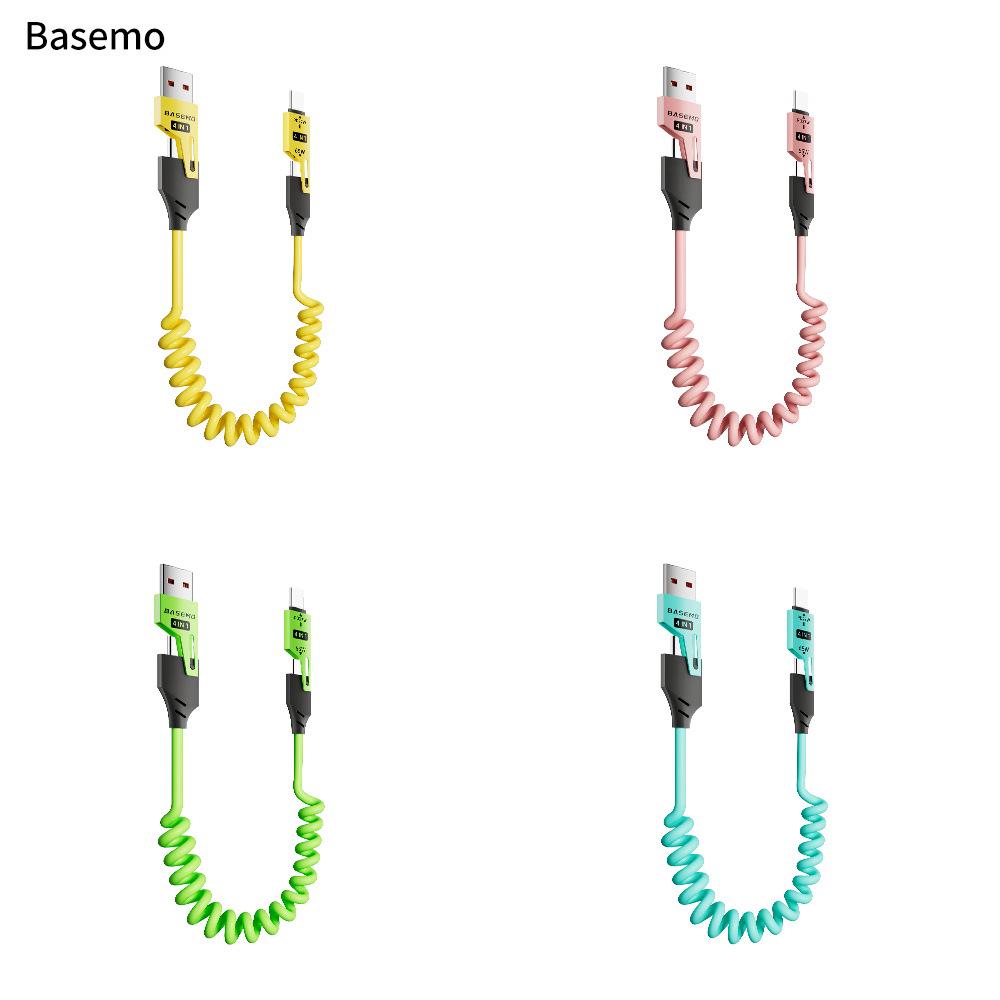 BeiMo 65W+27W Пружинный Выдвижной 4-в-1 Кабель для Передачи Данных для Устройств Apple и Huawei Cable Only розовый
BeiMo 65W+27W Пружинный Выдвижной 4-в-1 Кабель для Передачи Данных для Устройств Apple и Huawei Cable Only розовый