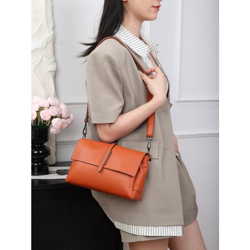 Модная маленькая квадратная сумка для женщин, универсальная сумка подмышкой, сумка через плечо из натуральной кожи на одно плечо One Size