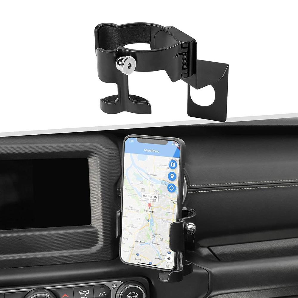 Многофункциональный держатель для телефона и стакана для напитков 2 в 1, подставка для рации с болтовым креплением для Jeep Wrangler JK JL JLU Gladiator JT 2011+
Многофункциональный держатель для телефона и стакана для напитков 2 в 1, подставка для рации с болтовым креплением для Jeep Wrangler JK JL JLU Gladiator JT 2011+