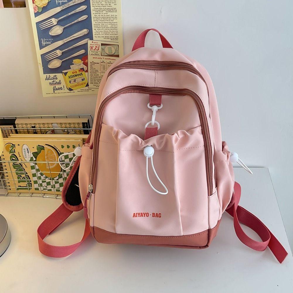 Nylon Students School Bag Solid Shoulder Bag Kawaii Contrasting Color Backpack Travel розовый
Nylon Students School Bag Solid Shoulder Bag Kawaii Contrasting Color Backpack Travel розовый