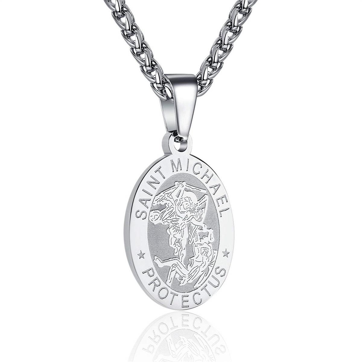 Double-sided Portrait Medal Cross Stainless Steel Men s and Women s Pendant Necklace Jewelry 06 срібний
Double-sided Portrait Medal Cross Stainless Steel Men s and Women s Pendant Necklace Jewelry 06 срібний