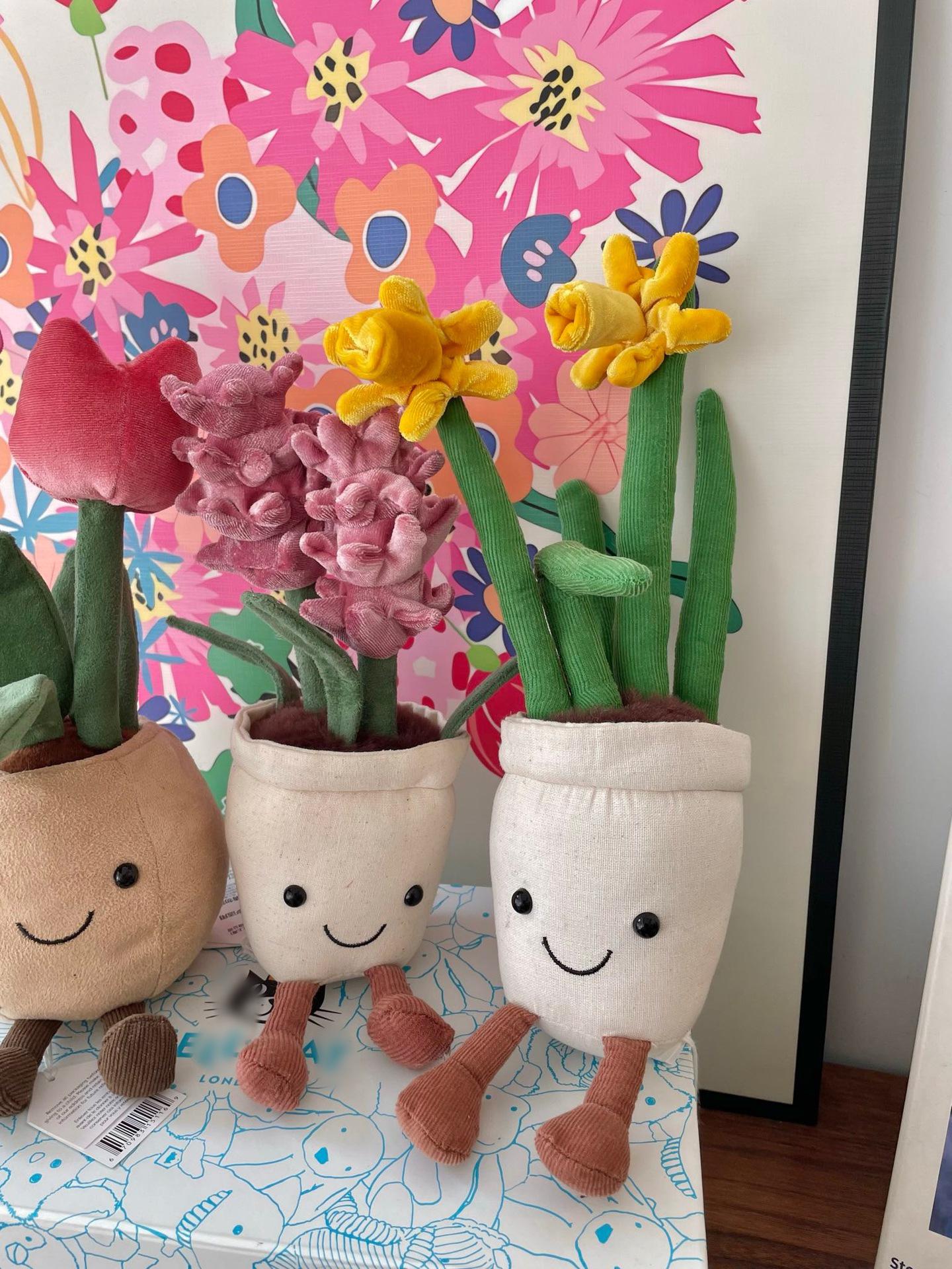 Jellycat UK Plush Bouquet Series: Fun Daffodil, Hyacinth, Tulip, and White Orchid Dolls With dust bag
Jellycat UK Plush Bouquet Series: Fun Daffodil, Hyacinth, Tulip, and White Orchid Dolls With dust bag