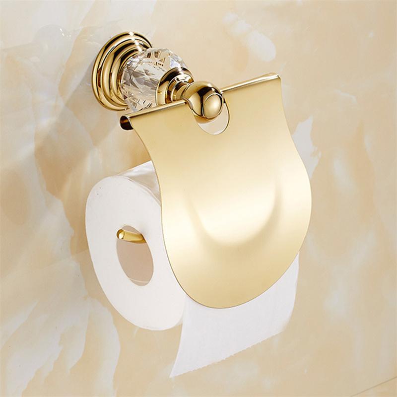 Stainless Steel Toilet Paper Holder Gold Plated Bathroom Tissue Roll Stand Wall Mount with Cover Type A
Stainless Steel Toilet Paper Holder Gold Plated Bathroom Tissue Roll Stand Wall Mount with Cover Type A