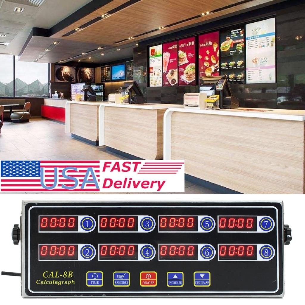 8 Channel Digital Timer Burger Basket Shaking Timing Kitchen Timers 3 Stage Reminder 320x115x42mm
8 Channel Digital Timer Burger Basket Shaking Timing Kitchen Timers 3 Stage Reminder 320x115x42mm