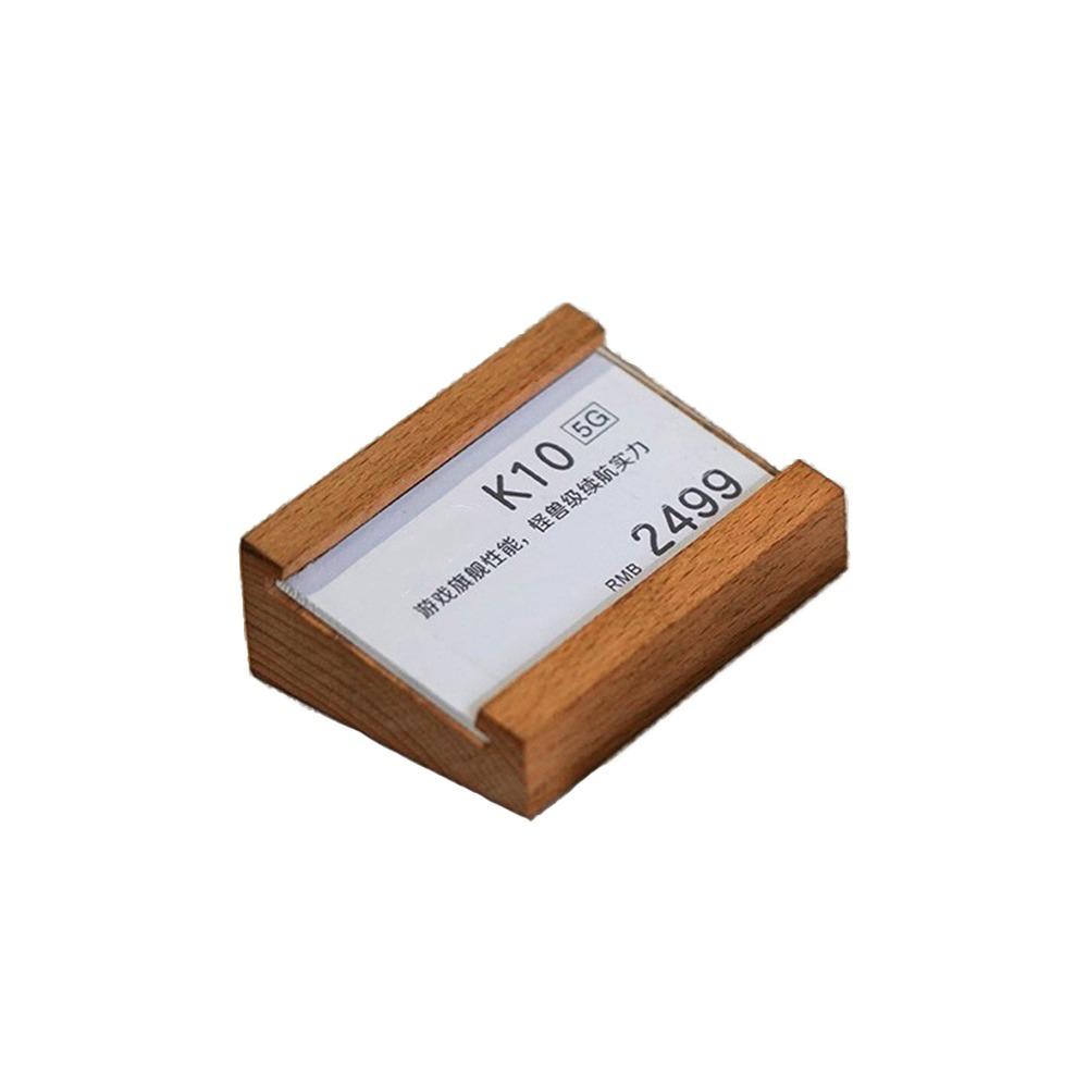 Creative Design Multi-size Price Tag Holder Wood Base Sign Holder Label Stand Kahki Coffee Display Stand Retail Display
Creative Design Multi-size Price Tag Holder Wood Base Sign Holder Label Stand Kahki Coffee Display Stand Retail Display