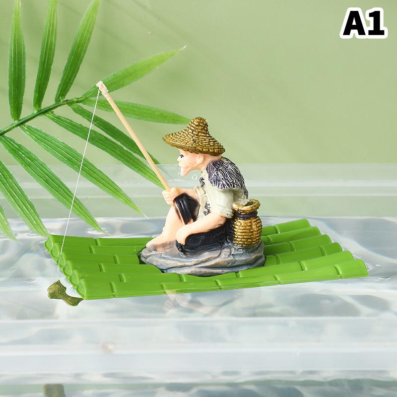 Floating Aquarium Decor Miniature Garden Decor Old Man Fishing Floating Raft Design Fish Tank Landscape Decoration
Floating Aquarium Decor Miniature Garden Decor Old Man Fishing Floating Raft Design Fish Tank Landscape Decoration