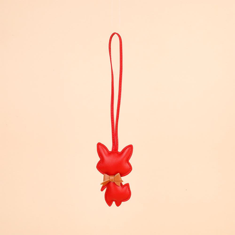 Cartoon Fox Bag Charm: PU Leather Bow Pendant & Car Keyring
Cartoon Fox Bag Charm: PU Leather Bow Pendant & Car Keyring