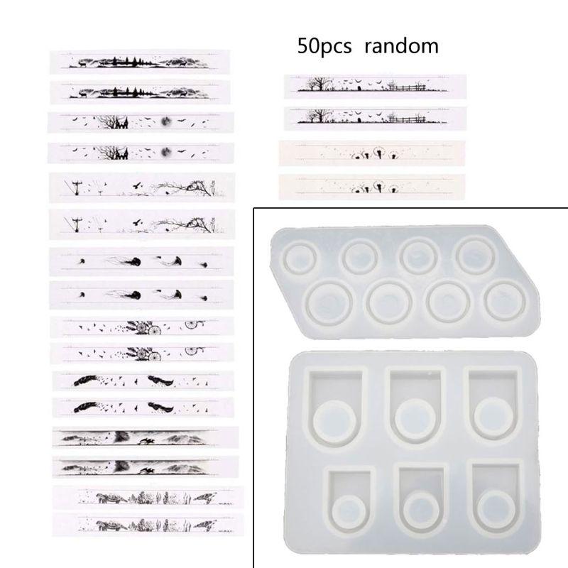 52Pcs Assorted Sizes Round Square Flat Ring Silicone Resin Mold Ring Band Jewelry Making Tool US Size 5-12 with Fillings
52Pcs Assorted Sizes Round Square Flat Ring Silicone Resin Mold Ring Band Jewelry Making Tool US Size 5-12 with Fillings