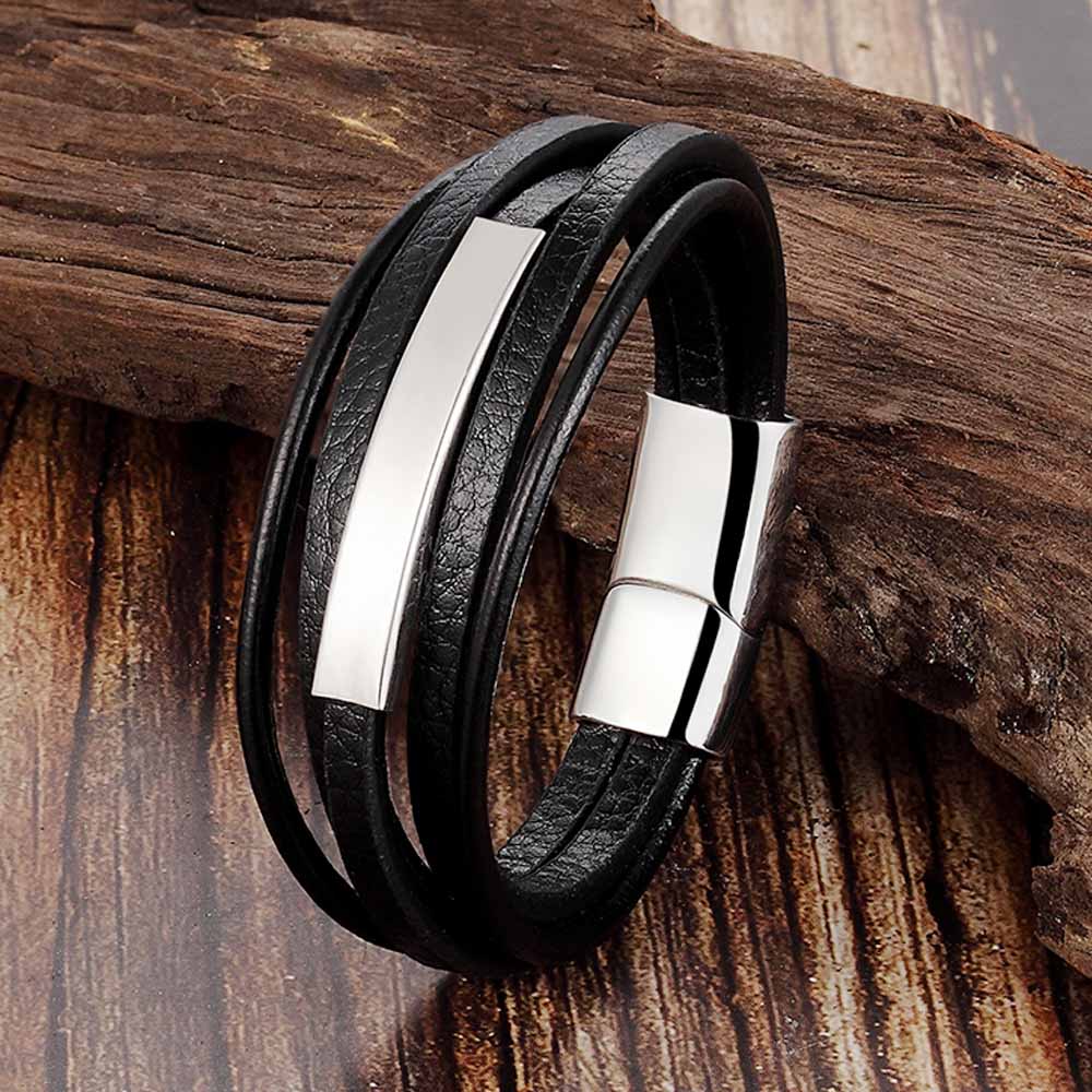 Trendy Men Jewelry Popular Black Color Genuine Leather Bracelet Multi-layer Design Charm Cuff Bangle For Handsome Boy Gift 19cm белый
Trendy Men Jewelry Popular Black Color Genuine Leather Bracelet Multi-layer Design Charm Cuff Bangle For Handsome Boy Gift 19cm белый