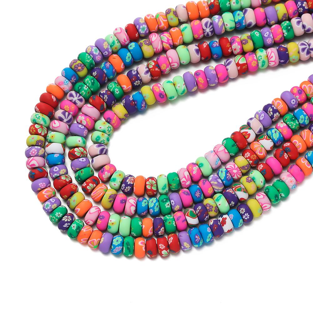50/100pcs 6/8mm Colorful Flowers Clay Beads Flat Round Spacer Loose Bead for Necklace Bracelet Jewelry Making Accessories 3.5x6.5mm - 100pcs
50/100pcs 6/8mm Colorful Flowers Clay Beads Flat Round Spacer Loose Bead for Necklace Bracelet Jewelry Making Accessories 3.5x6.5mm - 100pcs
