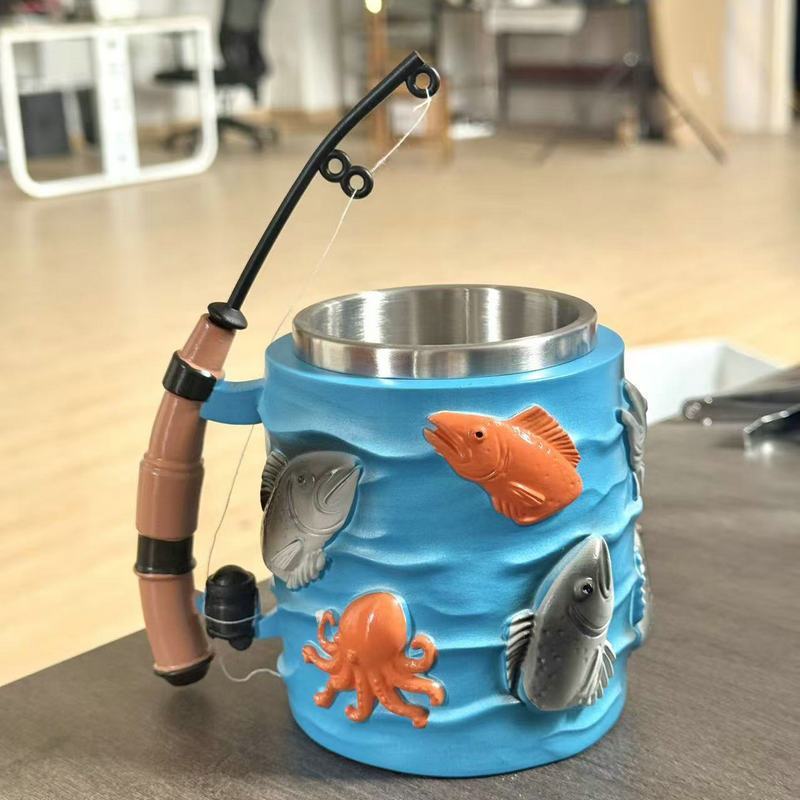 Fishing theme 3D three-dimensional relief resin mug creative coffee mug beer mug 300ml
Fishing theme 3D three-dimensional relief resin mug creative coffee mug beer mug 300ml
