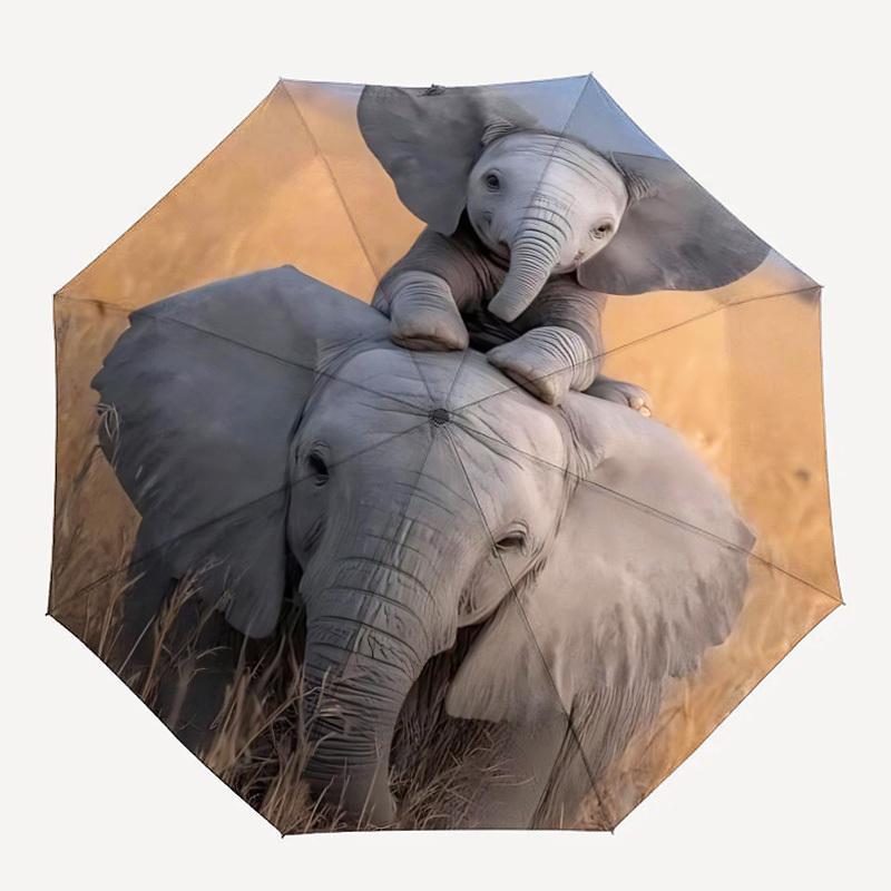 1pc Elephant Family Automatic Folding Umbrella Automatic Open/Close, 8-Rib Durable Frame, Compact Travel Umbrella Suitable014
1pc Elephant Family Automatic Folding Umbrella Automatic Open/Close, 8-Rib Durable Frame, Compact Travel Umbrella Suitable014