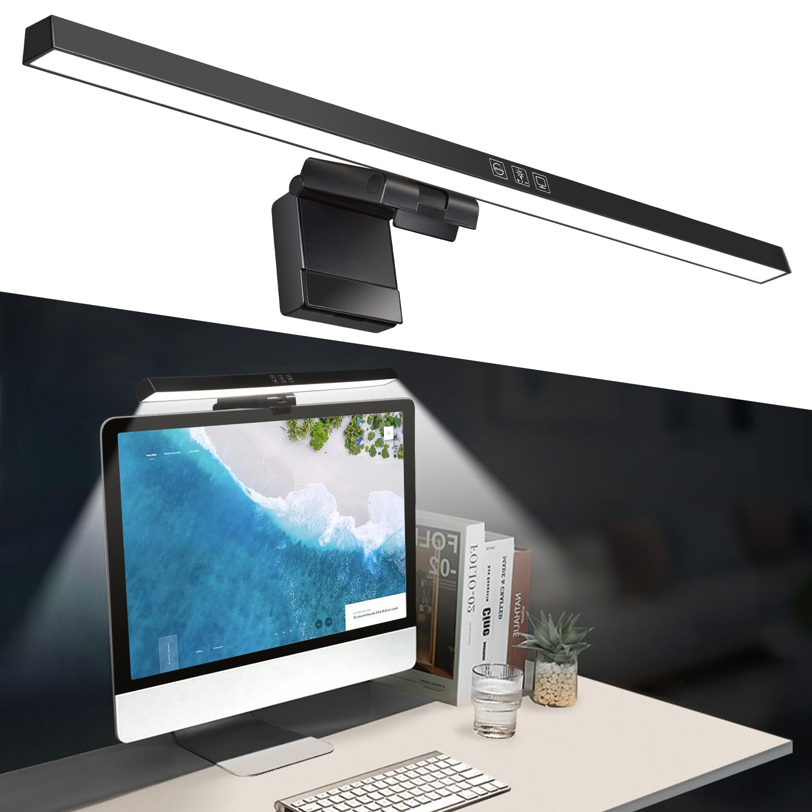 Desk USB Monitor 50cm Bar Hanging Automatic Dimming Compatible with to Thick Easy on the Stepless Color Brightness PC Music Ideal for Online Game For чорний
Desk USB Monitor 50cm Bar Hanging Automatic Dimming Compatible with to Thick Easy on the Stepless Color Brightness PC Music Ideal for Online Game For чорний
