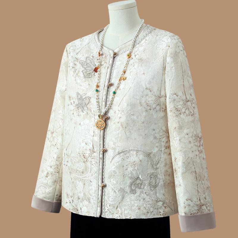 Elegant Spring Jacquard Jacket for Middle-Aged & Elderly Women - Chinese Style 2026 4XL (Approx. 135-150 Jin)
Elegant Spring Jacquard Jacket for Middle-Aged & Elderly Women - Chinese Style 2026 4XL (Approx. 135-150 Jin)