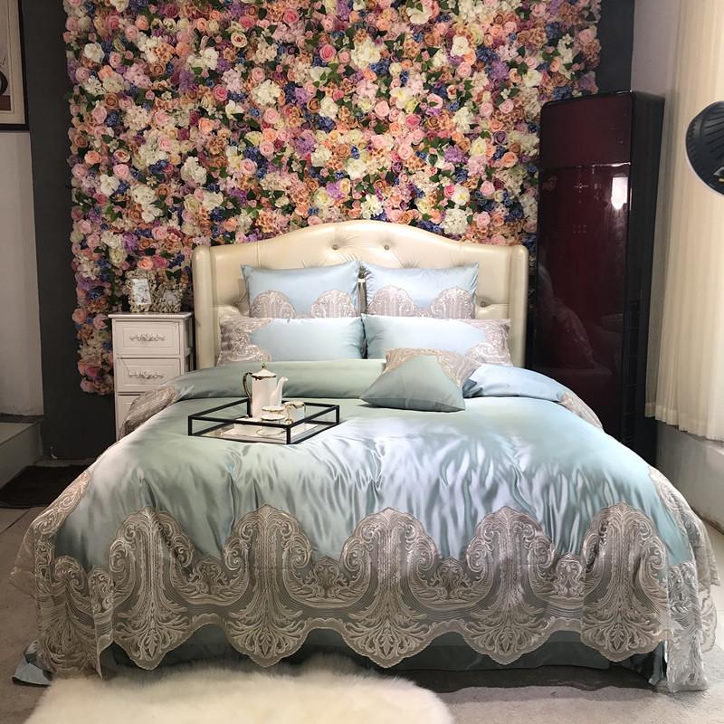 Italian High-End 1.8m Egyptian Cotton & Silk Bedding Set with Lace Trim - Simple & Elegant Design 1.5/1.8m (Fits 200*230cm Duvet) синий
Italian High-End 1.8m Egyptian Cotton & Silk Bedding Set with Lace Trim - Simple & Elegant Design 1.5/1.8m (Fits 200*230cm Duvet) синий