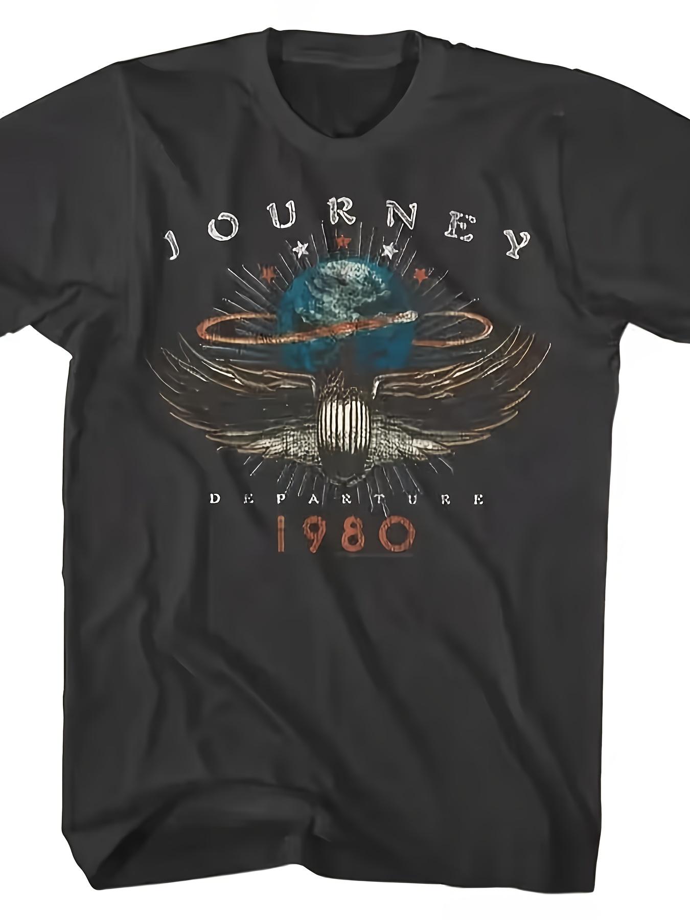 Унисекс Винтажная Ретро Футболка с Принтом Рок-Группы Unknown Journey Черная с Коротким Рукавом M
Унисекс Винтажная Ретро Футболка с Принтом Рок-Группы Unknown Journey Черная с Коротким Рукавом M