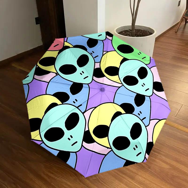 1pc Alien Heads Automatic Umbrella Durable Iron Frame & Plastic Handle, Gift for Men & Women, Sturdy Construction yy250905196
1pc Alien Heads Automatic Umbrella Durable Iron Frame & Plastic Handle, Gift for Men & Women, Sturdy Construction yy250905196