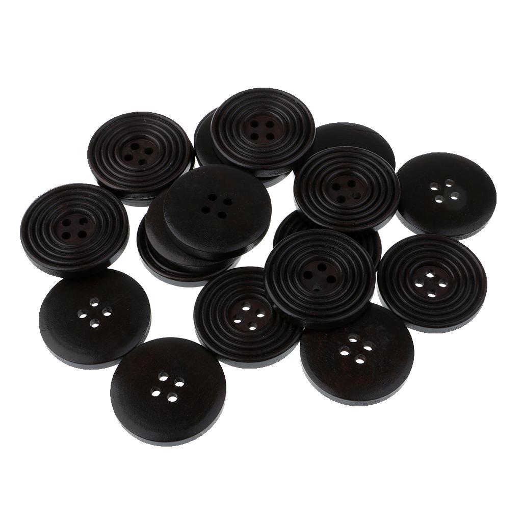 Bulk Wood Round 4 Hole Buttons Wooden Sewing Buttons for Clothes Dress Making Kids Crafts Creative Decoration чорний
Bulk Wood Round 4 Hole Buttons Wooden Sewing Buttons for Clothes Dress Making Kids Crafts Creative Decoration чорний
