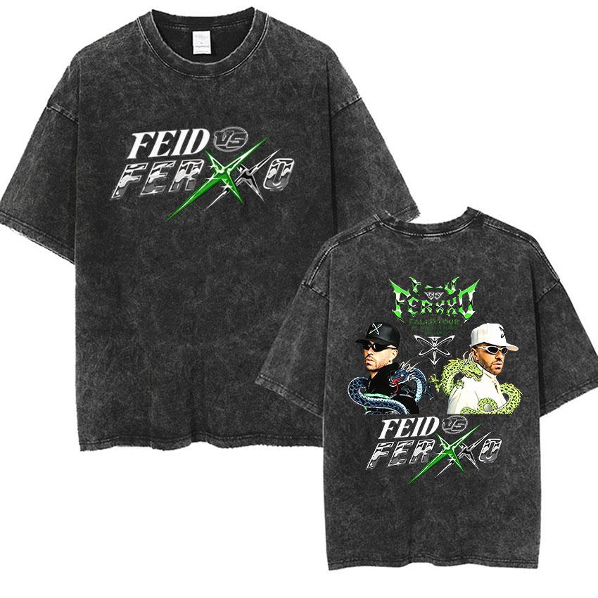 Vintage Washed Feid Vs Ferxxo Falxxo Tour Merch T Shirts Rap Gothic Hip Hop Trend Clothing Tshirt Mens Fans Short Sleeve S
Vintage Washed Feid Vs Ferxxo Falxxo Tour Merch T Shirts Rap Gothic Hip Hop Trend Clothing Tshirt Mens Fans Short Sleeve S