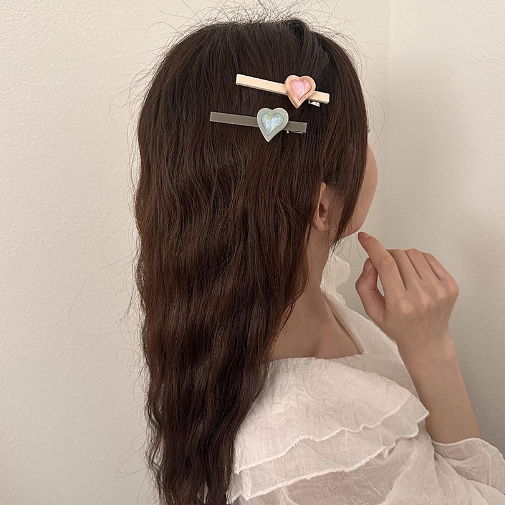 Resin Sweet Geometry Creative Bang Clip Duckbill Clip Heart Shape Hair Clip Korean Style Hairpin
Resin Sweet Geometry Creative Bang Clip Duckbill Clip Heart Shape Hair Clip Korean Style Hairpin