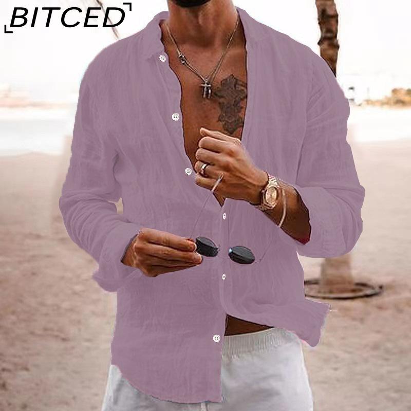 BITCED Men s Solid-Color Loose-Fit Single-Button Collar Cotton-Linen Blend Long-Sleeve Shirt XXXXXL фіолетовий
BITCED Men s Solid-Color Loose-Fit Single-Button Collar Cotton-Linen Blend Long-Sleeve Shirt XXXXXL фіолетовий