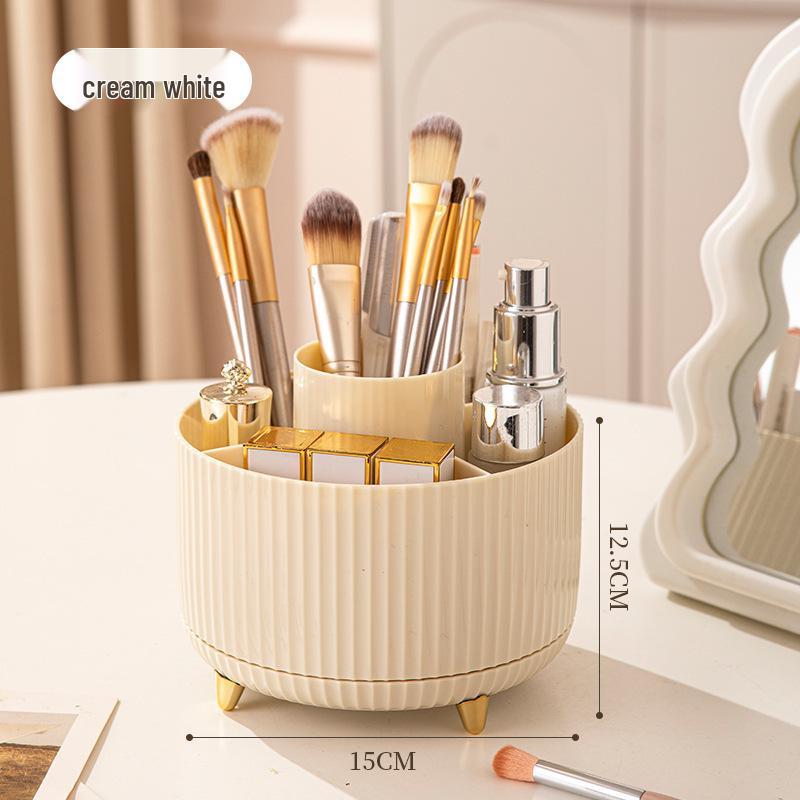 Rotating Makeup Brush Holder and Cosmetics Organizer бежевий
Rotating Makeup Brush Holder and Cosmetics Organizer бежевий
