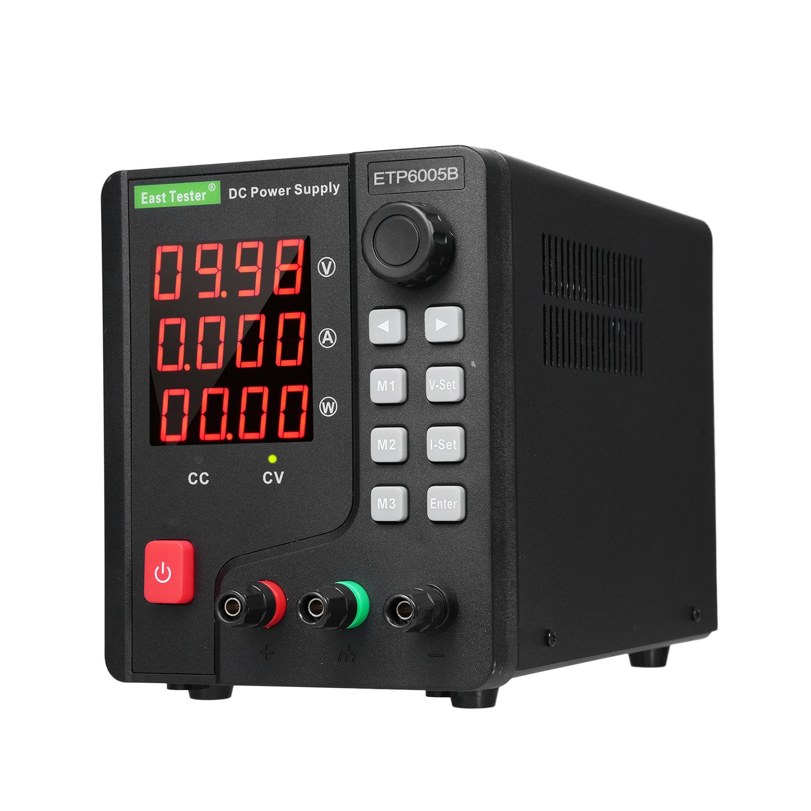 East Tester ETP6005B Регулируемый источник питания постоянного тока 300 Вт, 60 В, 5 А, одноканальный регулируемый источник питания постоянного тока
East Tester ETP6005B Регулируемый источник питания постоянного тока 300 Вт, 60 В, 5 А, одноканальный регулируемый источник питания постоянного тока