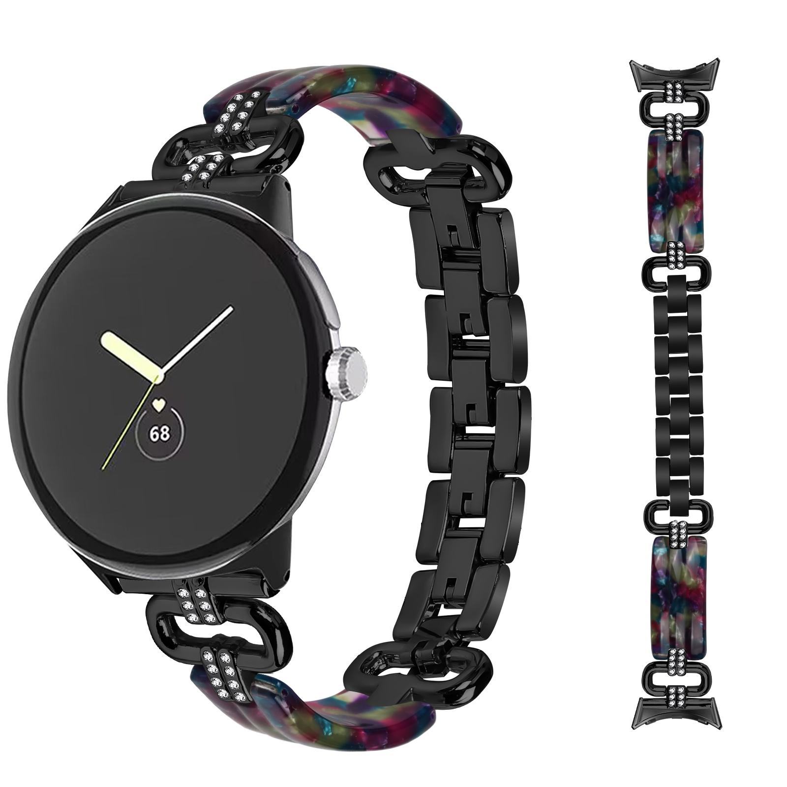 For Google Pixel Watch 3 41mm/Watch 2/Pixel Watch Bracelet Strap Resin+Rhinestone Watch Band Rose Gold+Black
For Google Pixel Watch 3 41mm/Watch 2/Pixel Watch Bracelet Strap Resin+Rhinestone Watch Band Rose Gold+Black