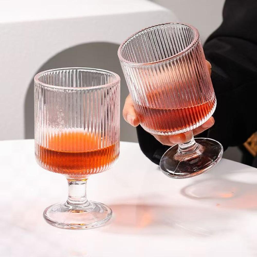 4PCS/SET Vintage Goblet Glass Cup Transparent Whisky Cup Glassware Vertical Striped Glass Cup Home 4PCS/SET
4PCS/SET Vintage Goblet Glass Cup Transparent Whisky Cup Glassware Vertical Striped Glass Cup Home 4PCS/SET