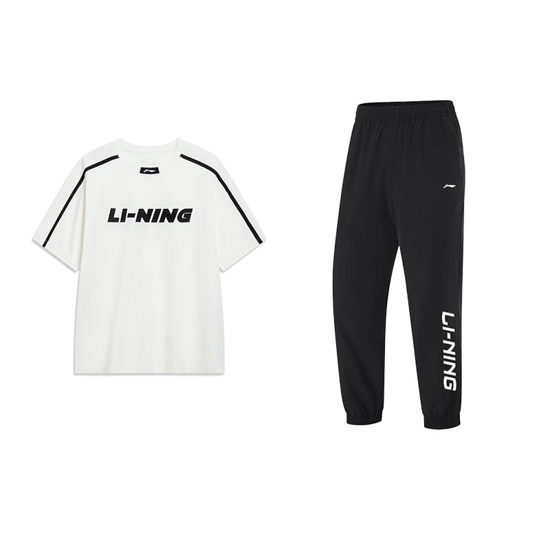 Li Ning свободный крой круглый вырез короткий рукав топ и эластичные быстросохнущие длинные брюки повседневный спортивный комплект унисекс комплекты YHSU175-1+YYKU111-1 S
Li Ning свободный крой круглый вырез короткий рукав топ и эластичные быстросохнущие длинные брюки повседневный спортивный комплект унисекс комплекты YHSU175-1+YYKU111-1 S
