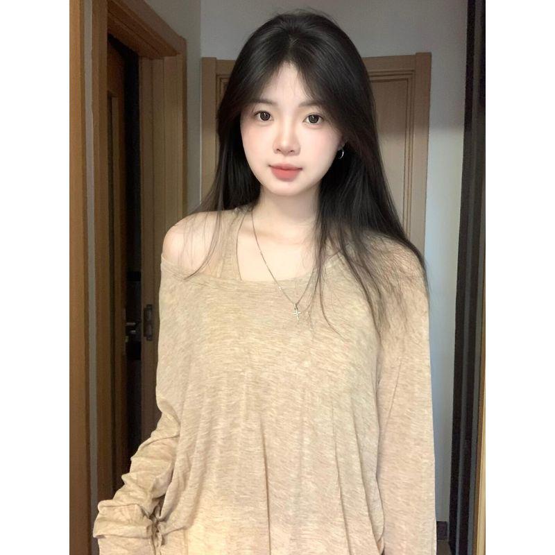 Loose Feeling Cover up Tulle Top Vest Two-piece Set Knitted Idle Style Long sleeves Shirt Women Summer Sunscreen Top Khaki S
Loose Feeling Cover up Tulle Top Vest Two-piece Set Knitted Idle Style Long sleeves Shirt Women Summer Sunscreen Top Khaki S