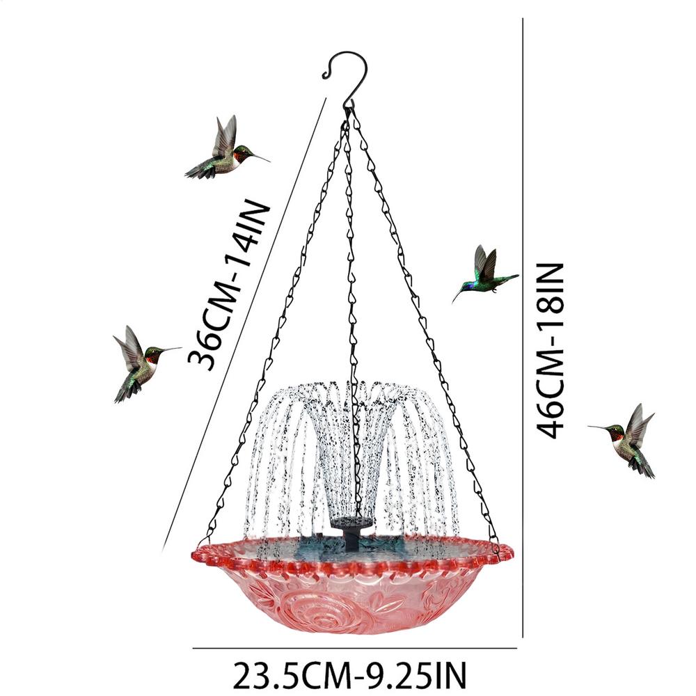 Outdoor Bird Bath With Solar-Powered Pump Outside Bird Bath Water Drinker For Patio Yard Courtyard Fences Balcony Handrails рожевий
Outdoor Bird Bath With Solar-Powered Pump Outside Bird Bath Water Drinker For Patio Yard Courtyard Fences Balcony Handrails рожевий