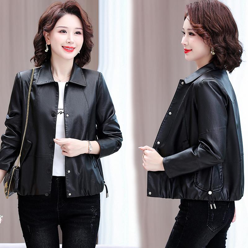Retro Hong Kong Style PU Leather Jacket - Petite, Loose Fit for Spring and Autumn Women s Fashion 5XL: 145-160 jin
Retro Hong Kong Style PU Leather Jacket - Petite, Loose Fit for Spring and Autumn Women s Fashion 5XL: 145-160 jin