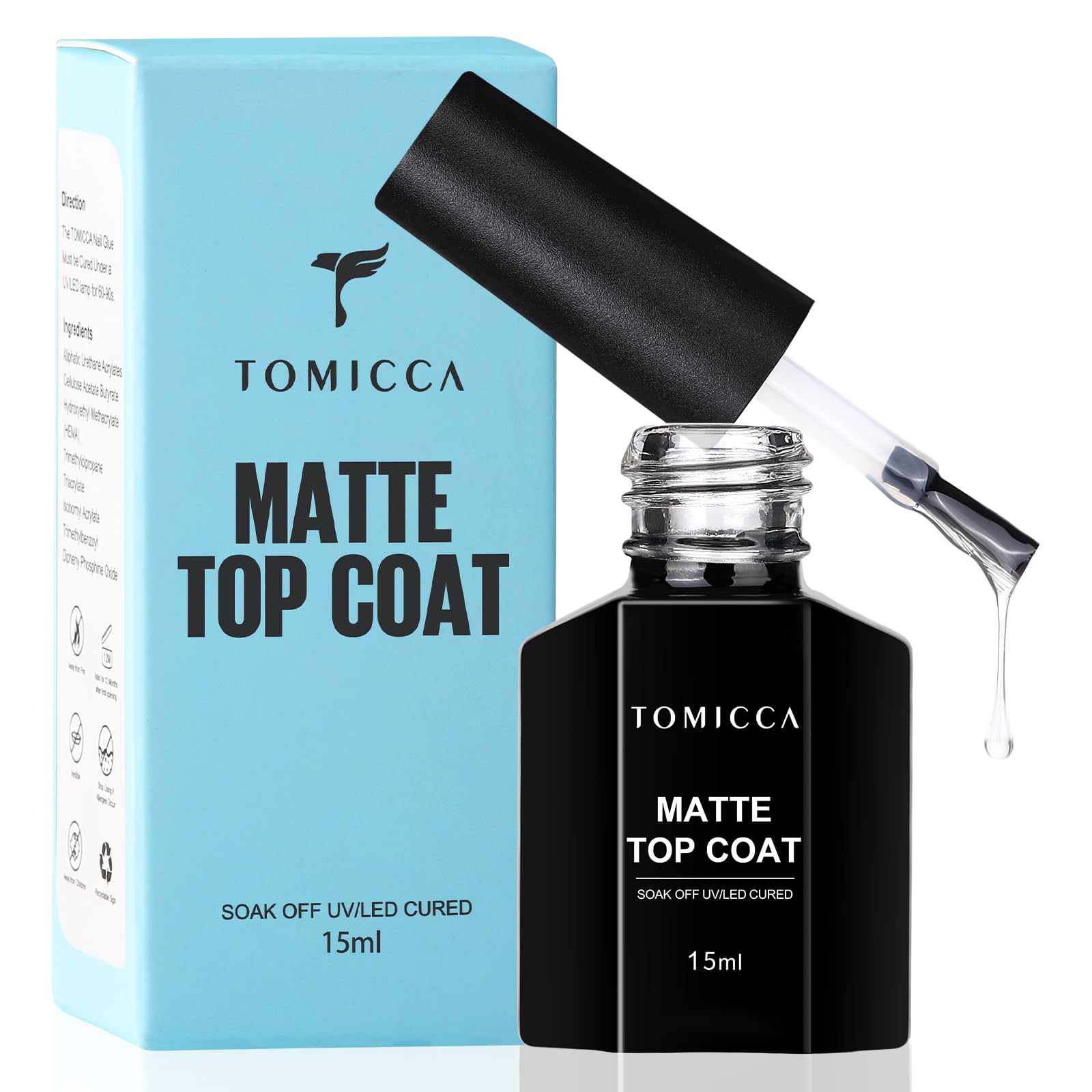 TOMICCA Top Coat Gel Nail Matte Top Coat 15 мл 1 комплект Матовый гель Не требуется протирание Требуется лампа Не требует протирания УФ/LED
TOMICCA Top Coat Gel Nail Matte Top Coat 15 мл 1 комплект Матовый гель Не требуется протирание Требуется лампа Не требует протирания УФ/LED