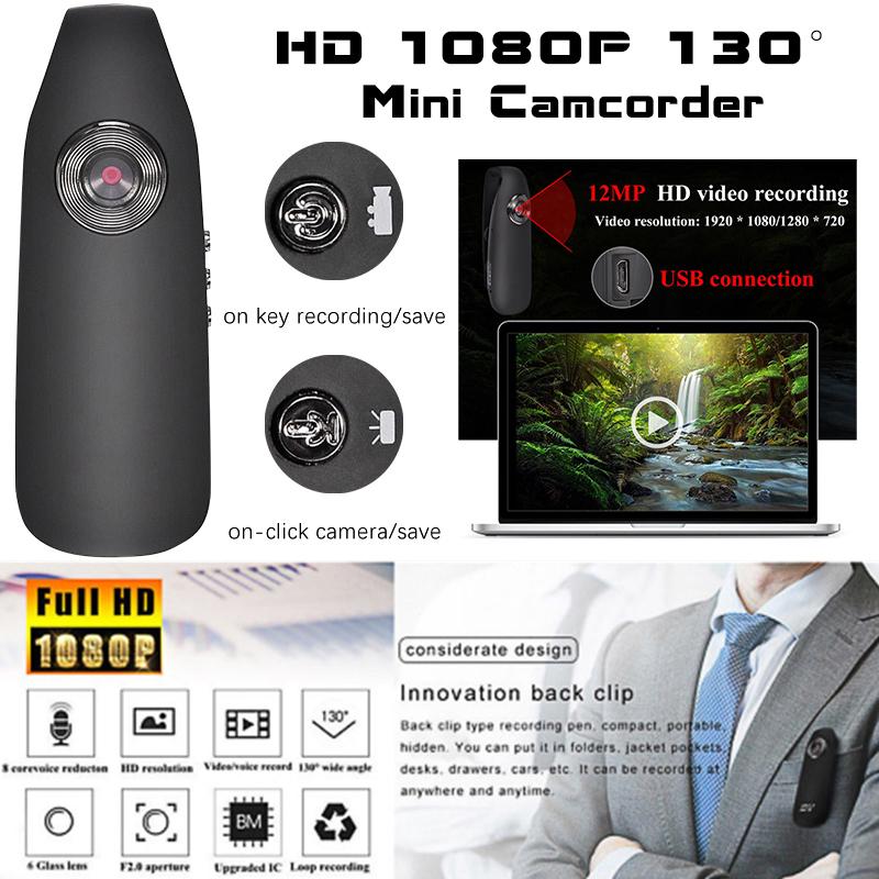 HD 1080P 130° Міні-відеокамера Dash Cam Police Body Motorcycle Bike Motion Camera чорний
HD 1080P 130° Міні-відеокамера Dash Cam Police Body Motorcycle Bike Motion Camera чорний