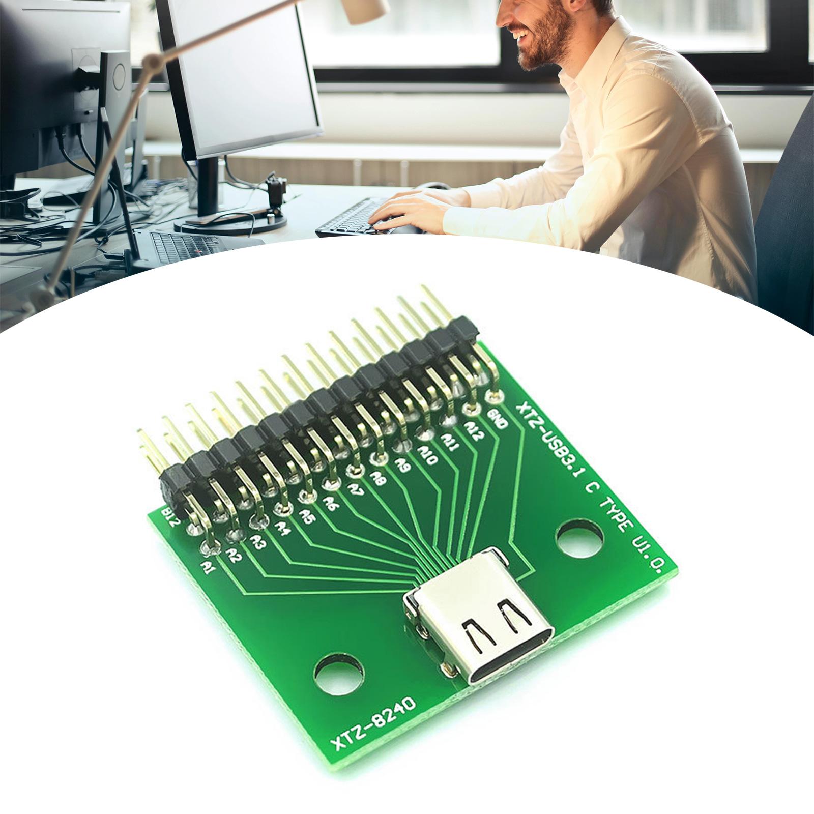 USB 3.1 Type C Female Test Board With 24P Connector Pin Header For Testing And Debugging
USB 3.1 Type C Female Test Board With 24P Connector Pin Header For Testing And Debugging