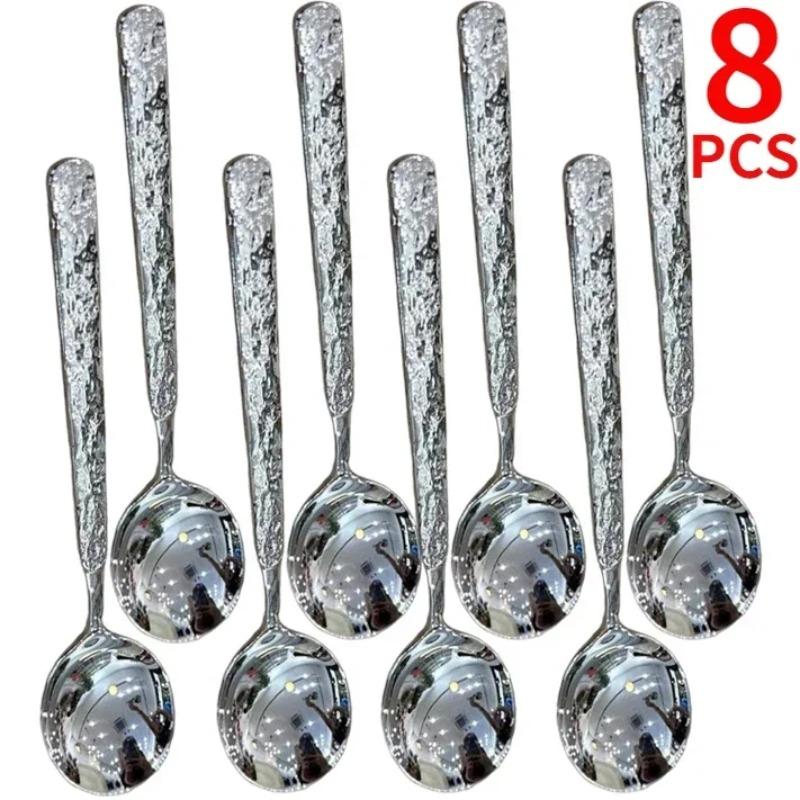 8 шт. Суповые ложки из нержавеющей стали, ложки с утолщенной длинной ручкой с эффектом кракелюра, ложки для фруктов, десертов, кофе, напитков, кухонная посуда
8 шт. Суповые ложки из нержавеющей стали, ложки с утолщенной длинной ручкой с эффектом кракелюра, ложки для фруктов, десертов, кофе, напитков, кухонная посуда