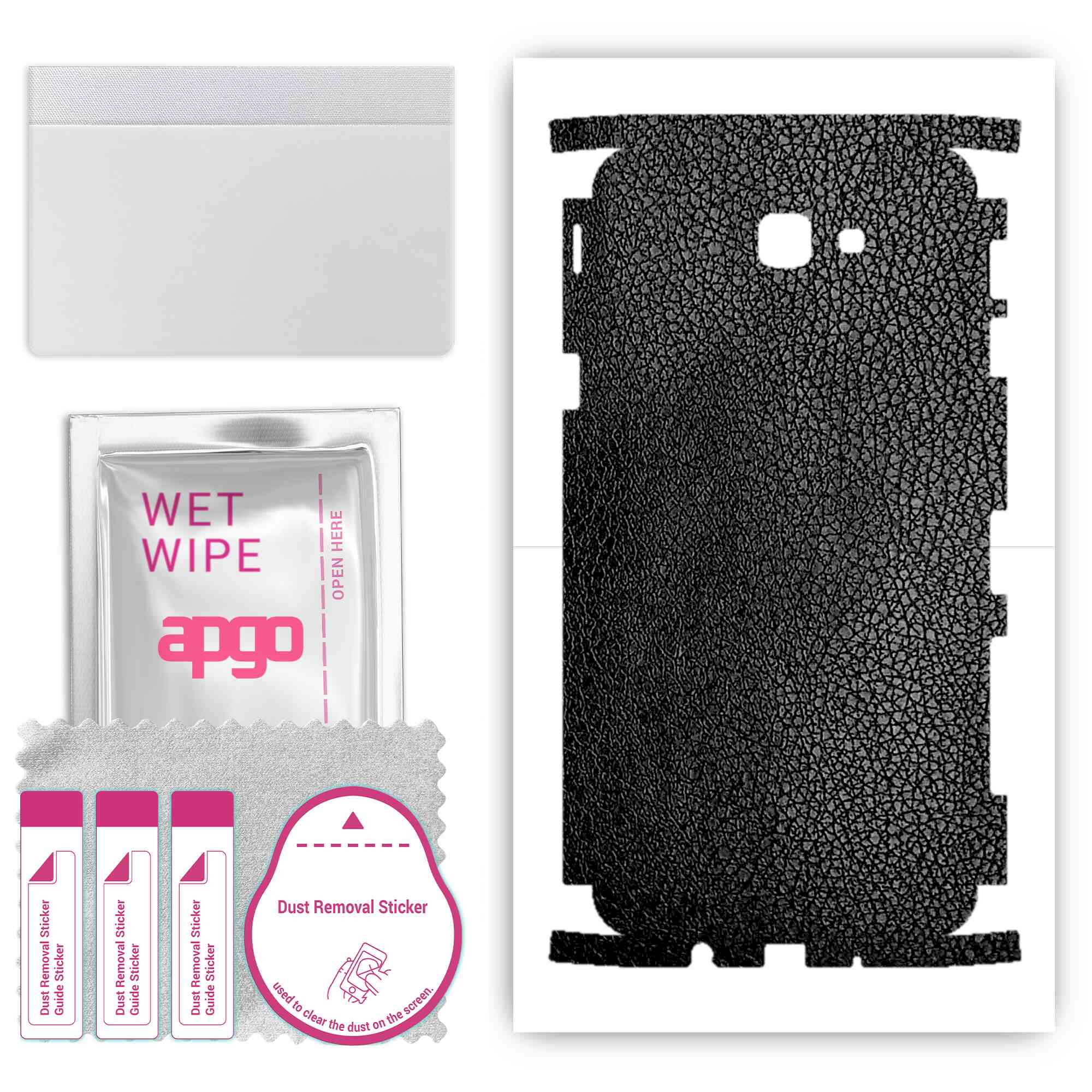Apgo Protective Skin Sticker for the back+sides compatible with Samsung Galaxy J5 Prime, Full Wrap Film, Foil, Vinyl - Pattern Black Leather
Apgo Protective Skin Sticker for the back+sides compatible with Samsung Galaxy J5 Prime, Full Wrap Film, Foil, Vinyl - Pattern Black Leather
