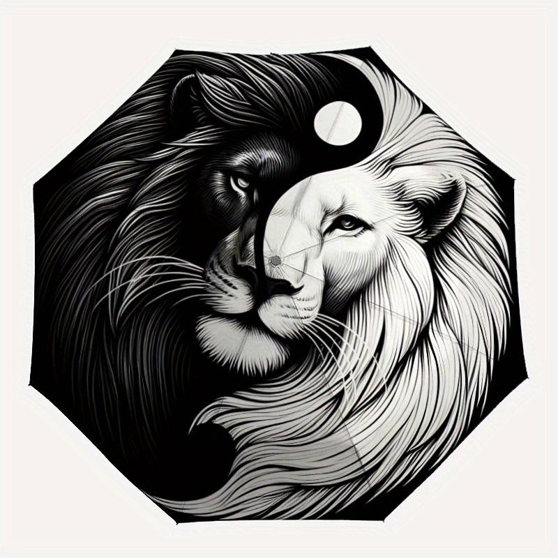 1pc Lion YinYang Automatic Open/Close Umbrella with Windproof, Functional Design, 8-Rib Sturdy Canopy
1pc Lion YinYang Automatic Open/Close Umbrella with Windproof, Functional Design, 8-Rib Sturdy Canopy