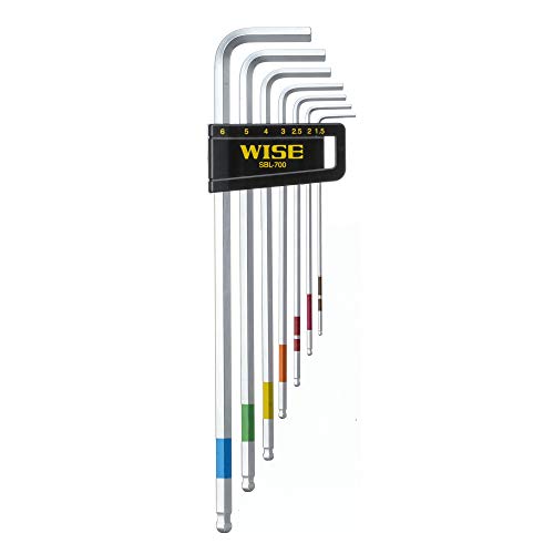 Fujiya WISE TOOLs, SBL-700 Ball-Point Hex Key Wrench (Long)(Set items: 1.5, 2.0, 2.5, 3.0, 4.0, 5.0, 6.0mm)
Fujiya WISE TOOLs, SBL-700 Ball-Point Hex Key Wrench (Long)(Set items: 1.5, 2.0, 2.5, 3.0, 4.0, 5.0, 6.0mm)