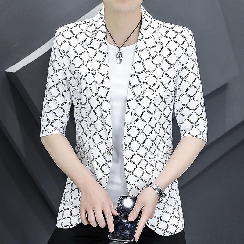 Men s Casual Lightweight Geometric Pattern Half Sleeve Notched Lapel Blazer M білий
Men s Casual Lightweight Geometric Pattern Half Sleeve Notched Lapel Blazer M білий