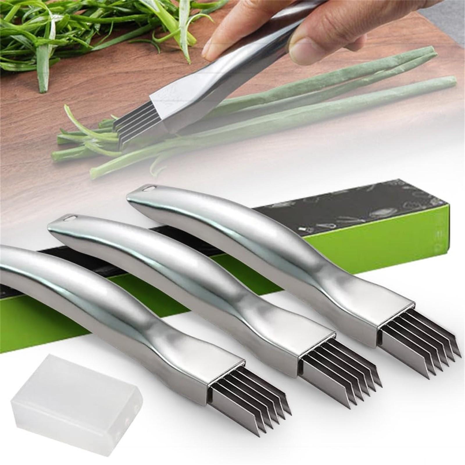 Нож для измельчения шелка, улучшенный нарезанный зеленый нож из нержавеющей стали, кухонный нож для резки овощей, острый нож для измельчения зеленого лука One Size
Нож для измельчения шелка, улучшенный нарезанный зеленый нож из нержавеющей стали, кухонный нож для резки овощей, острый нож для измельчения зеленого лука One Size