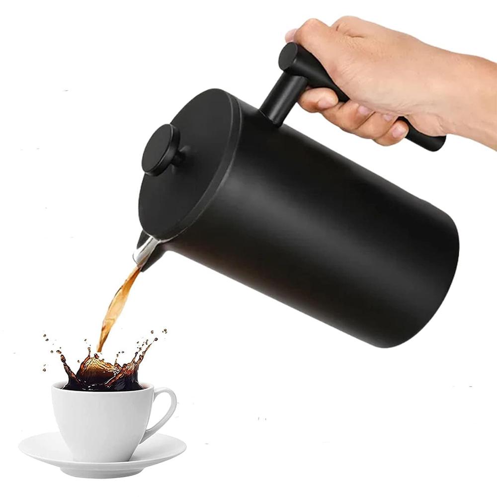1000ml French Press Coffee Maker Stainless Steel Double Walled Insulated Coffee Pot (BPA Free,No FDA) Black
1000ml French Press Coffee Maker Stainless Steel Double Walled Insulated Coffee Pot (BPA Free,No FDA) Black