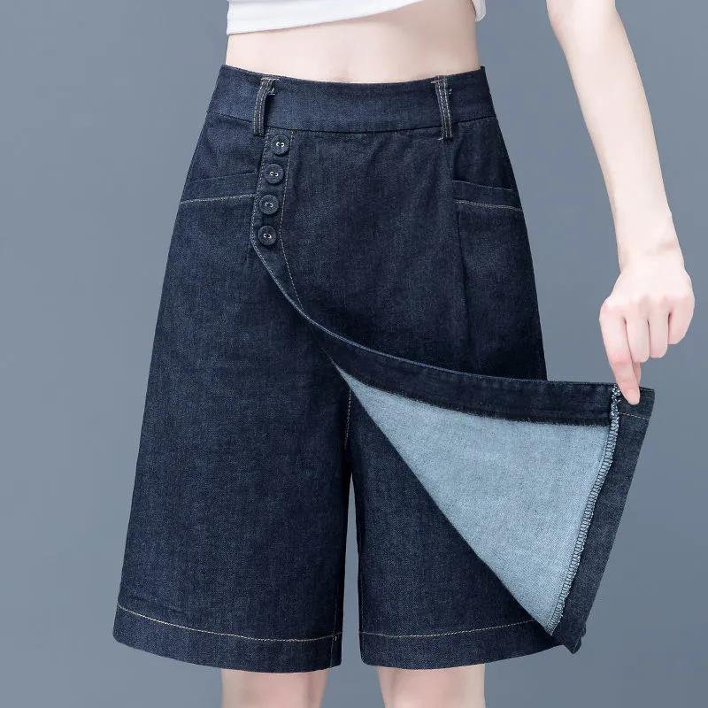 Women s Denim Skort High Waist Asymmetric Button Front Wide Leg M темно-синього кольору
Women s Denim Skort High Waist Asymmetric Button Front Wide Leg M темно-синього кольору