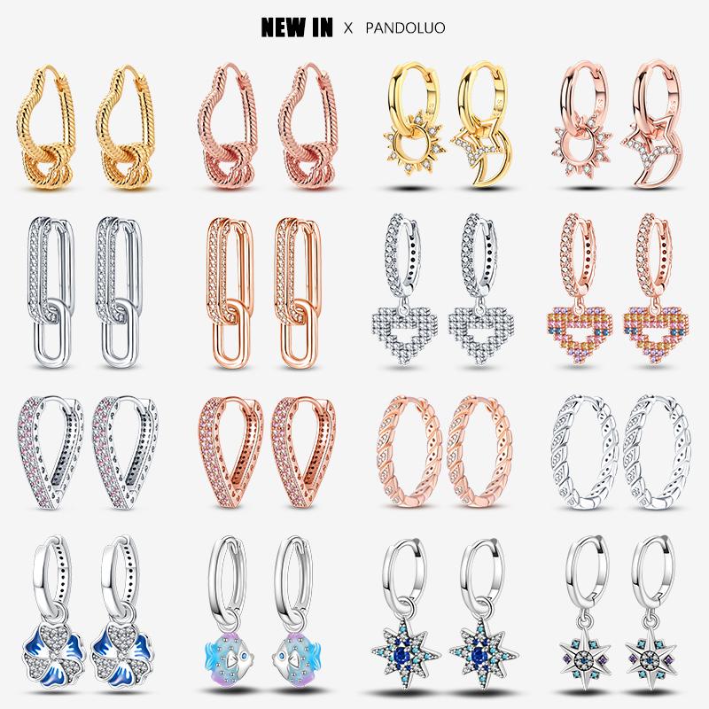 Новые серьги-подвески в форме сердца из золота и розового золота 925 пробы, женские ювелирные изделия, роскошный подарок на годовщину, серьги в форме животных 
Новые серьги-подвески в форме сердца из золота и розового золота 925 пробы, женские ювелирные изделия, роскошный подарок на годовщину, серьги в форме животных